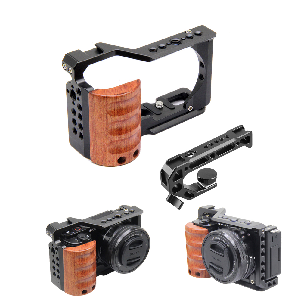 Camera Cage Baseplate - لسوني ZV-E10 قفص الكاميرا مع مقبض