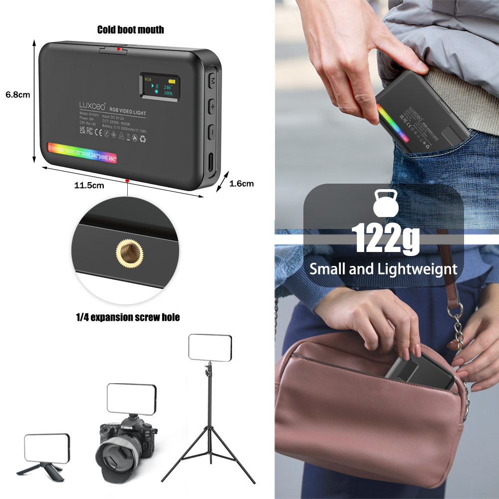 LUXCEO V10 PRO الفيديو الضوئي  - مراجعة Photography Umbrella Lights وسعره