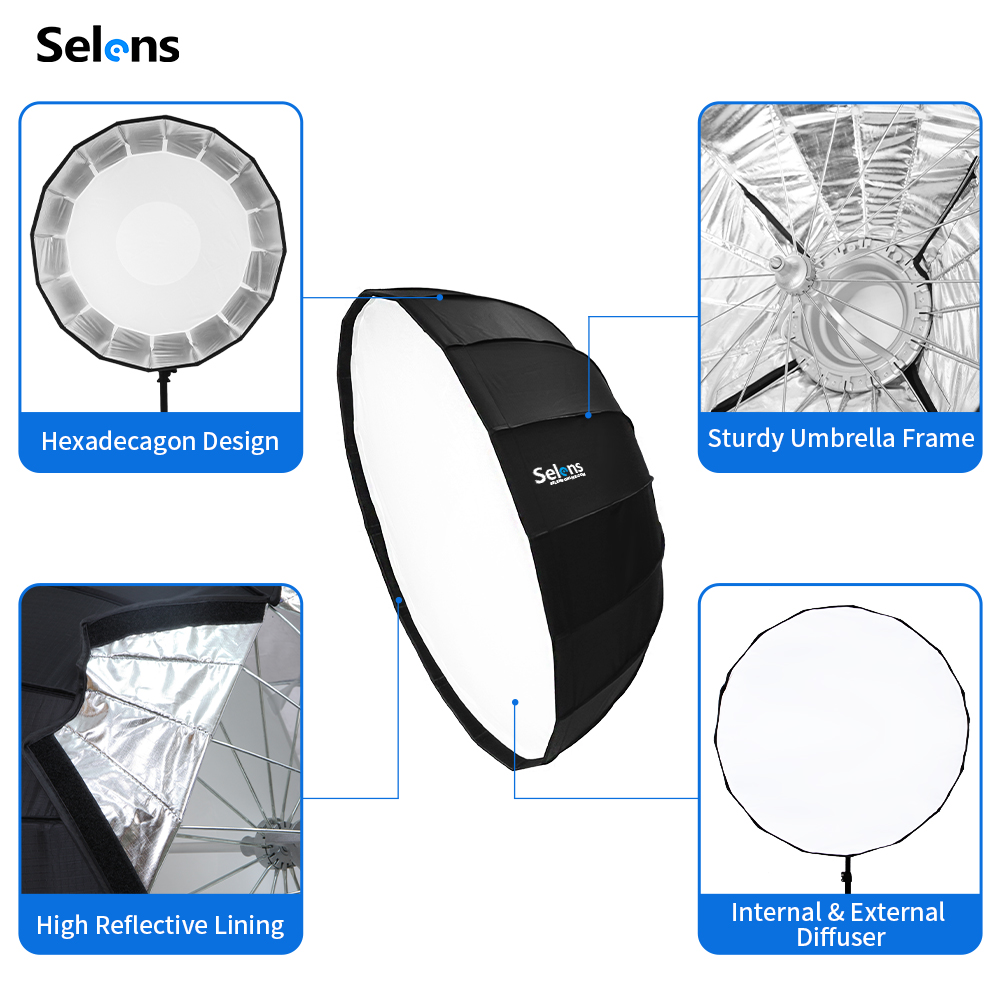 Selens 85 سنتيمتر مظلة الرادار - مراجعة Photography Umbrella Lights وسعره