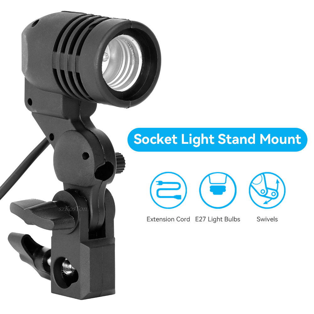حامل لمبة برأس واحد لإضاءة الص - مراجعة Photography Umbrella Lights وسعره
