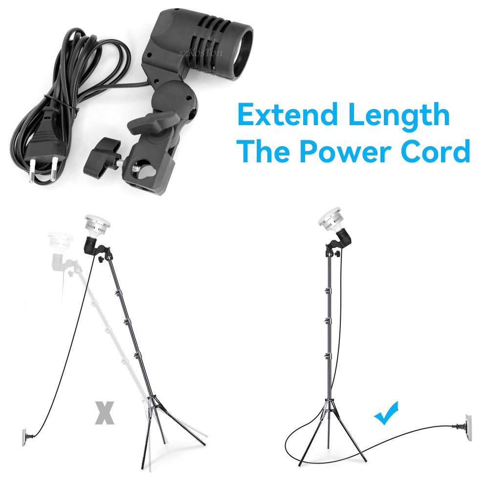 حامل لمبة برأس واحد لإضاءة الص - مراجعة Photography Umbrella Lights وسعره