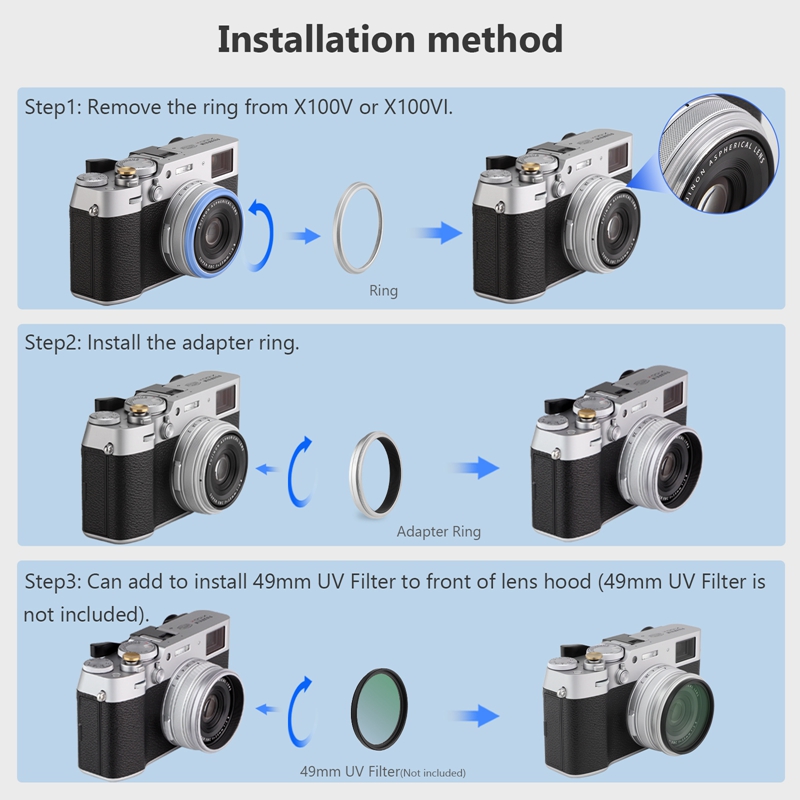 حلقة مهايئ من Haoge لفوجي فيلم - مراجعة Fujifilm Camera X100Vi وسعره